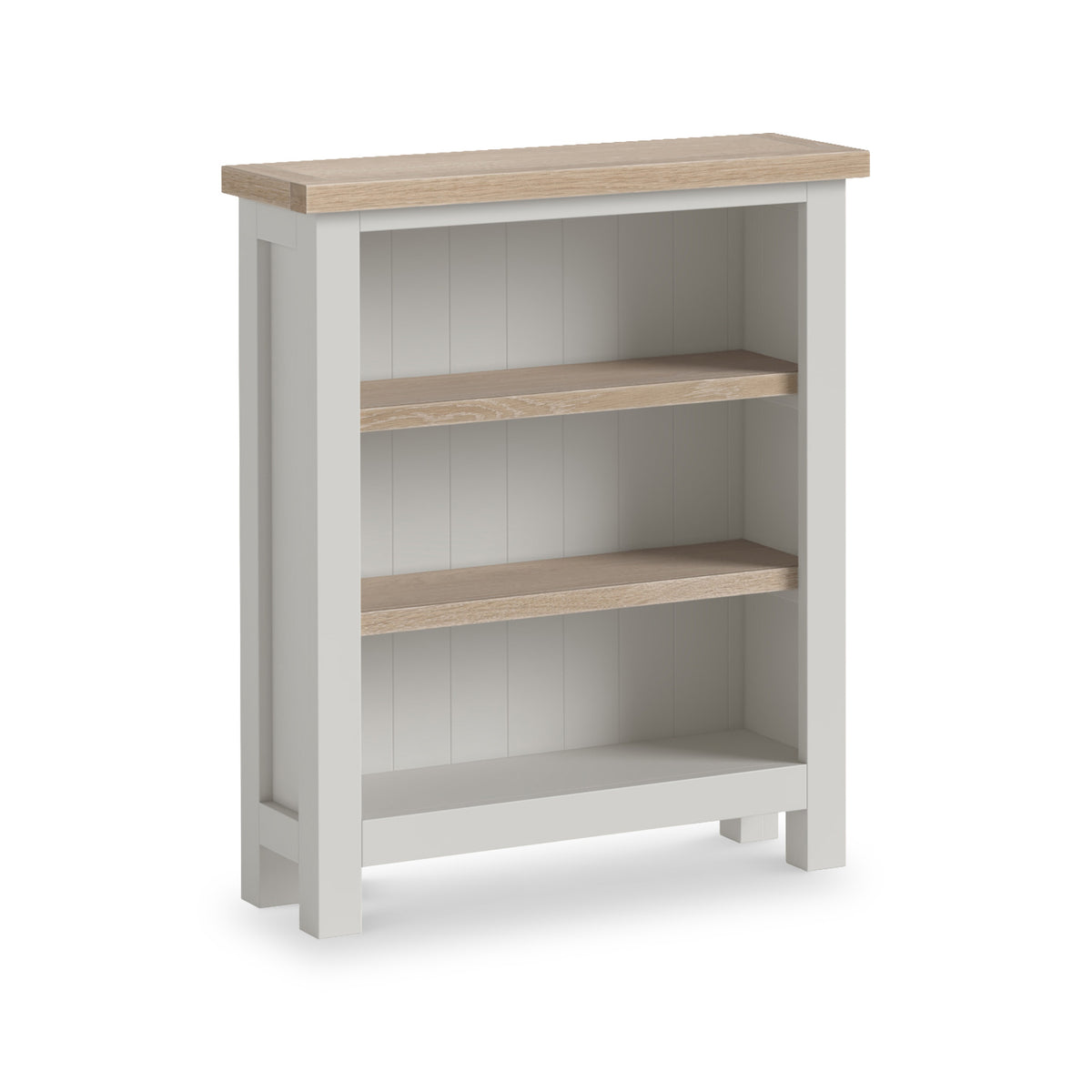 Trelan Painted Low Bookcase Light Grey from Roseland Furniture