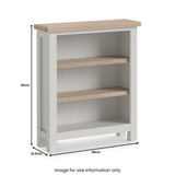 Trelan Painted Low Bookcase Light Grey from Roseland Furniture