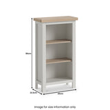 Trelan Painted Small Bookcase Light Grey from Roseland Furniture