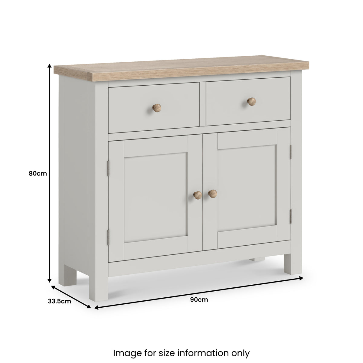 Trelan Painted Small Sideboard Light Grey from Roseland Furniture