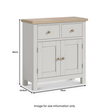 Trelan Painted Mini Sideboard Light Grey from Roseland Furniture