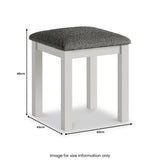 Trelan Painted Boucle Dressing Table Stool Light Grey from Roseland Furniture