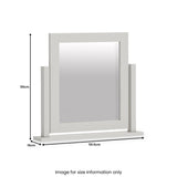 Trelan Painted Vanity Mirror Light Grey from Roseland Furniture