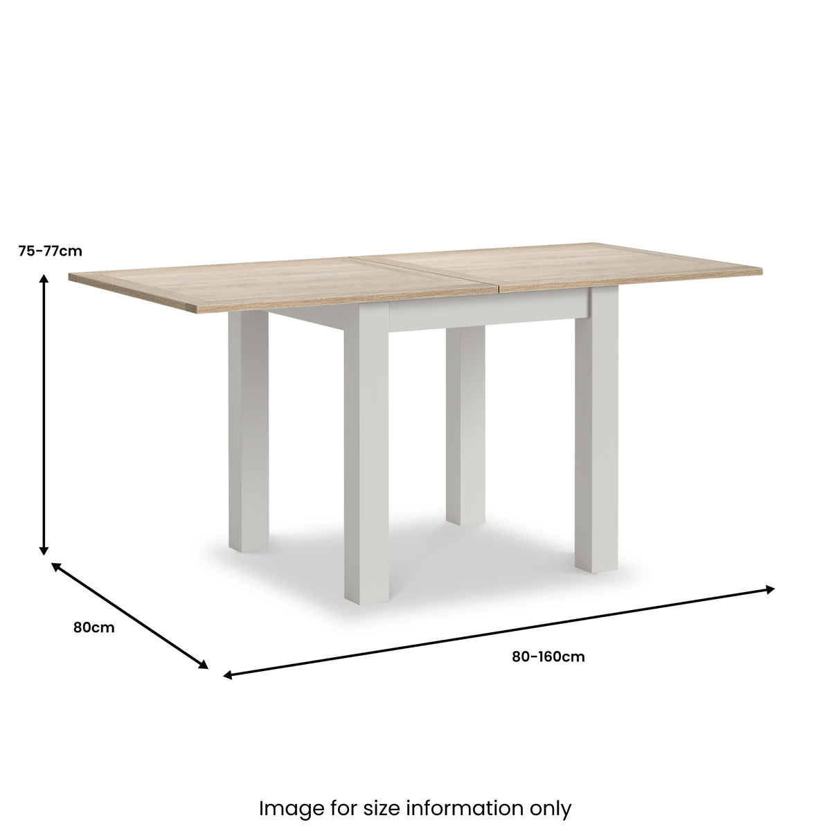 Trelan Painted 80 160cm Flip Top Dining Table Grey from Roseland Furniture