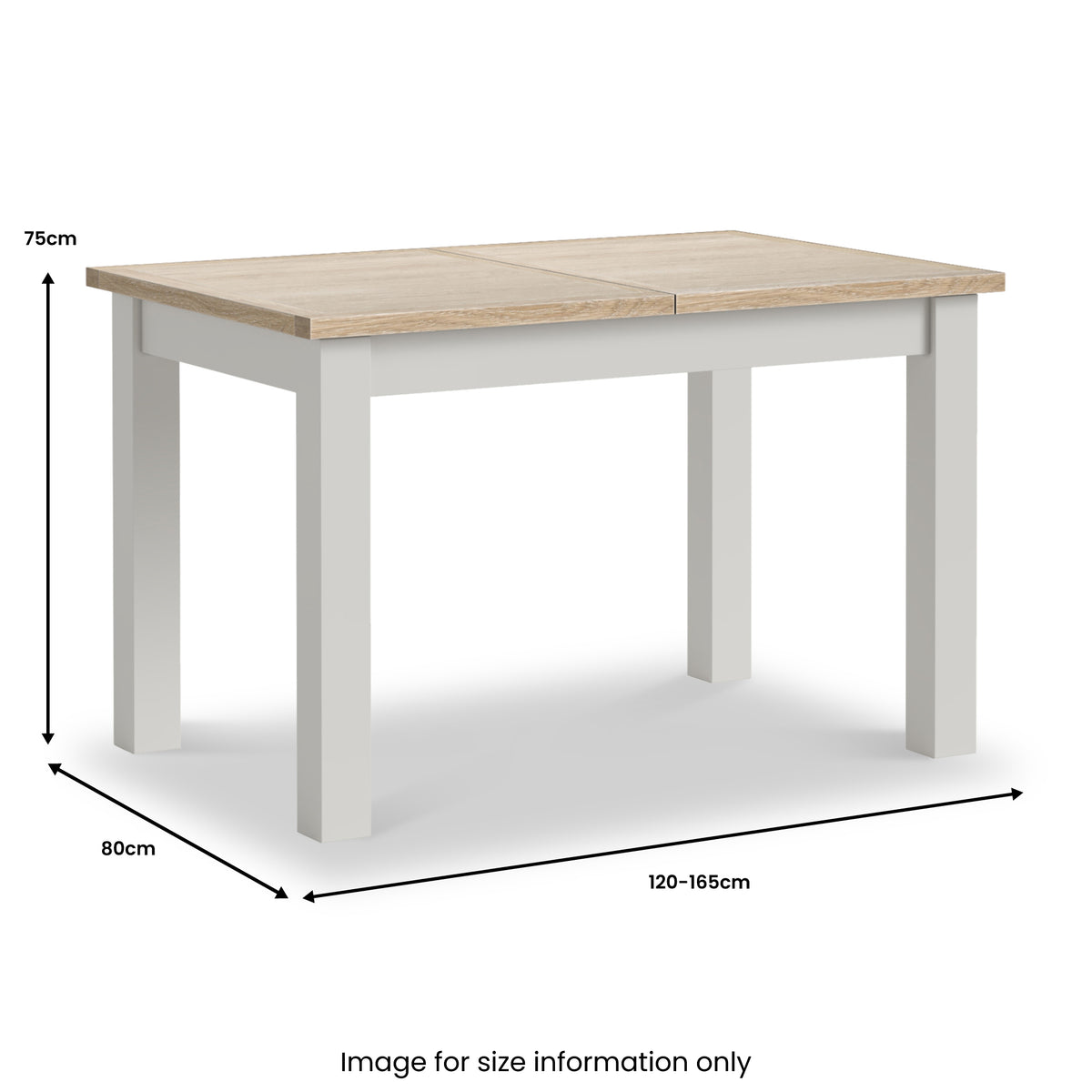 Trelan Painted 120 165cm Ext Dining Table Grey from Roseland Furniture