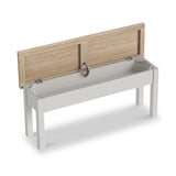 Trelan Painted Shallow Storage Bench Light Grey from Roseland Furniture