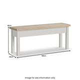 Trelan Painted Shallow Storage Bench Light Grey from Roseland Furniture