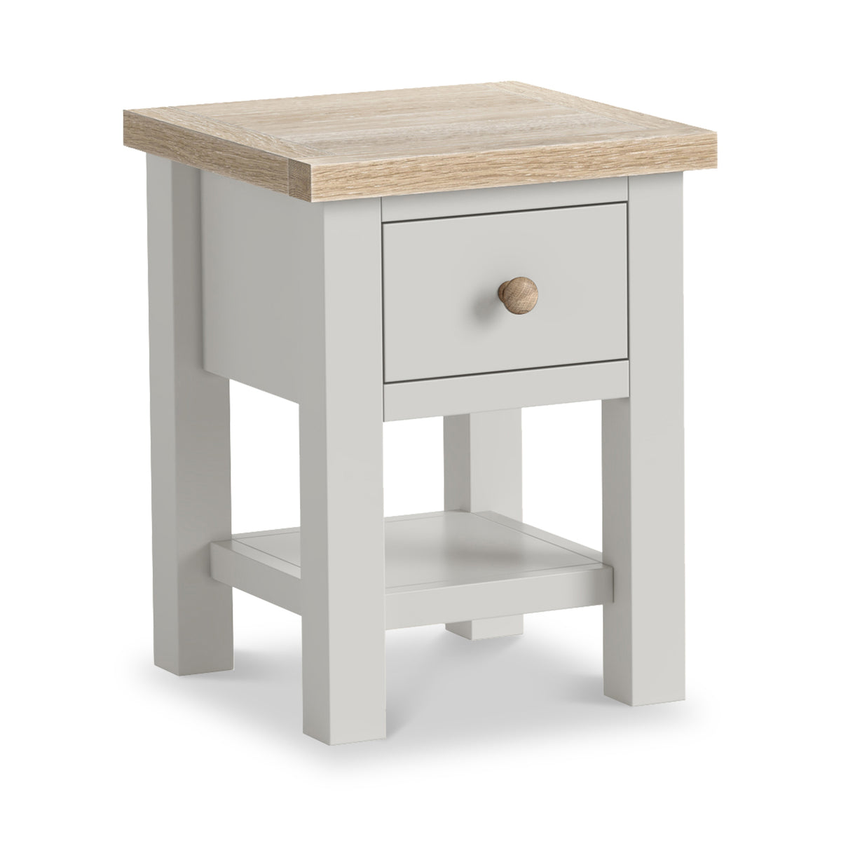 Trelan Painted 1 Drawer Lamp Table Grey from Roseland Furniture