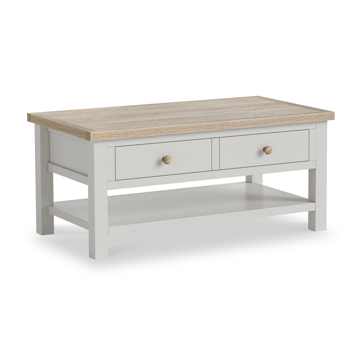 Trelan Painted Coffee Table w Shelf Grey from Roseland Furniture