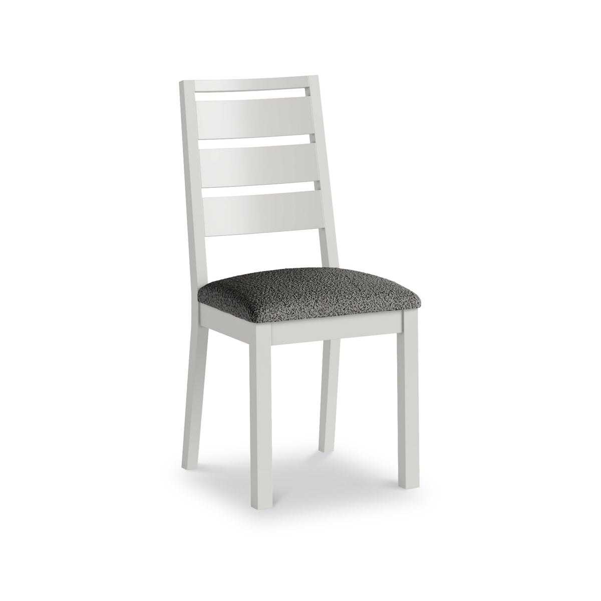 Trelan Painted Boucle Slatted Back Dining Chair Charcoal Light Grey from Roseland Furniture