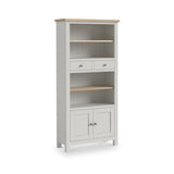 Trelan Painted Display Bookcase Light Grey from Roseland Furniture