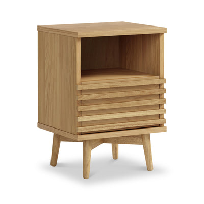 Kari Light Oak Slim Bedside Table