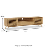 Kari-oak-190cm-extra-wide-tv-unit-light-stain from Roseland Furniture