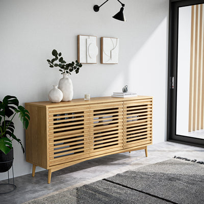 Kari Light Oak 3 Door Sideboard