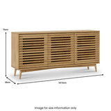 Kari-oak-3-door-sideboard-light-stain from Roseland Furniture