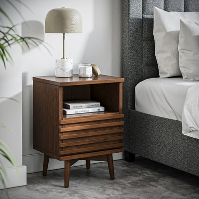 Kari Dark Oak Slim Bedside Table