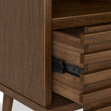 Kari-oak-slim-bedside-dark-stain from Roseland Furniture