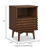 Kari-oak-slim-bedside-dark-stain from Roseland Furniture