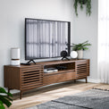 Kari-oak-190cm-extra-wide-tv-unit-dark-stain from Roseland Furniture