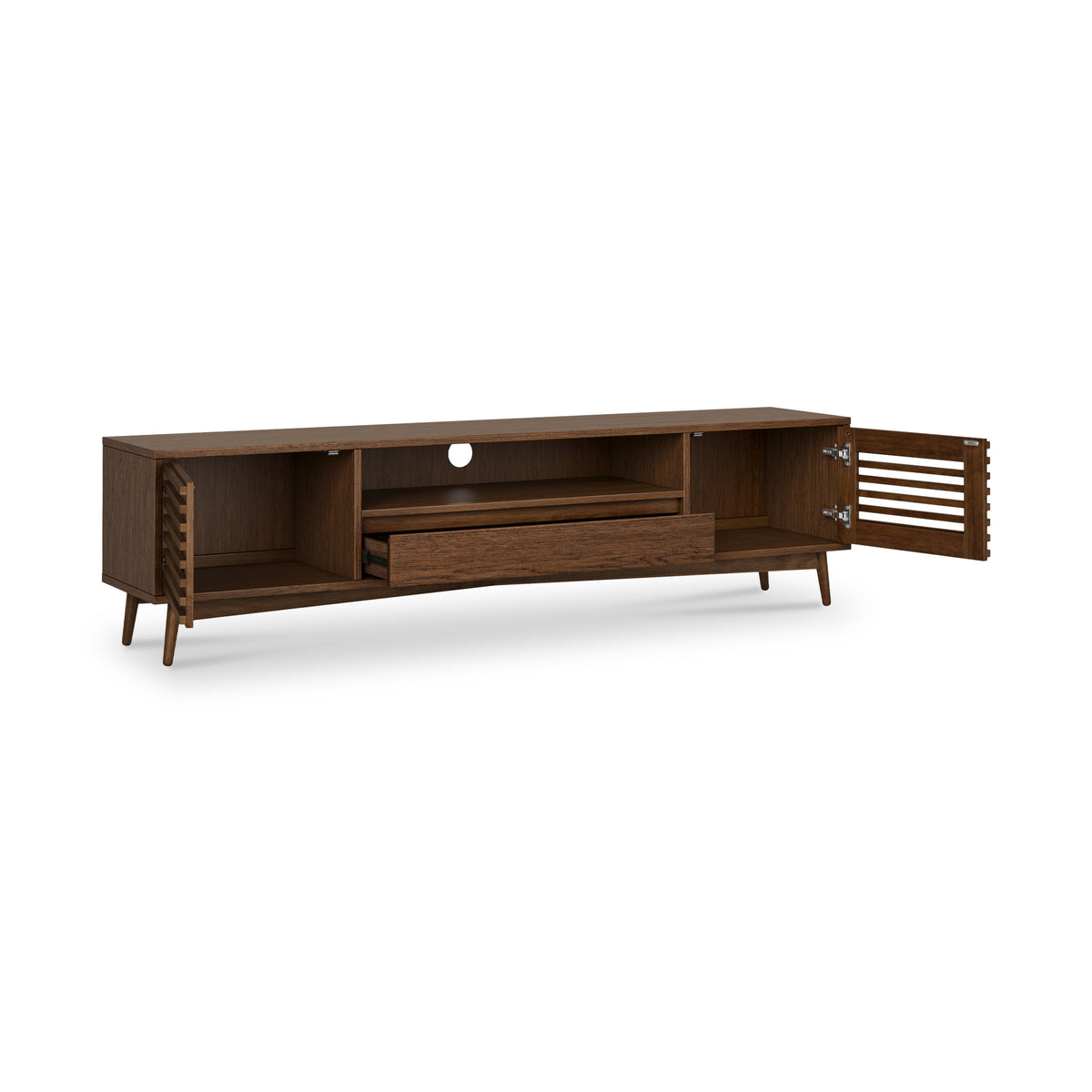 Kari-oak-190cm-extra-wide-tv-unit-dark-stain from Roseland Furniture