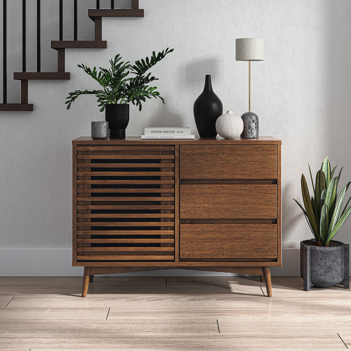 Kari-oak-2-door-sideboard-dark-stain from Roseland Furniture