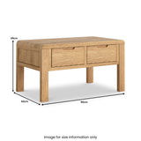 Penryn Oak 2 Drawer Coffee Table from Roseland Furniture