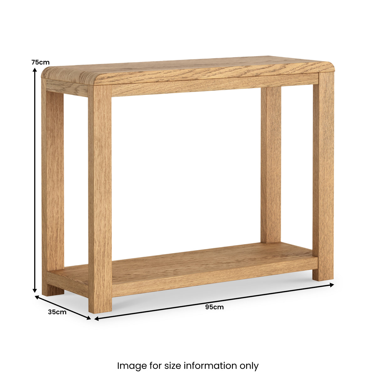 Penryn Oak 95cm Console Table from Roseland Furniture