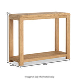 Penryn Oak 95cm Console Table from Roseland Furniture