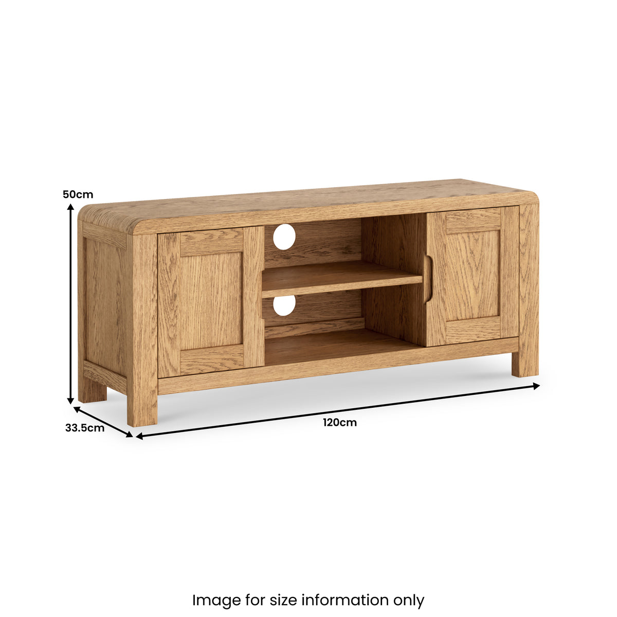 Penryn Oak 120cm TV Unit from Roseland Furniture