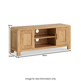 Penryn Oak 120cm TV Unit from Roseland Furniture