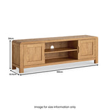 Penryn Oak 160cm TV Unit from Roseland Furniture