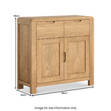 Penryn Oak Small Sideboard from Roseland Furniture