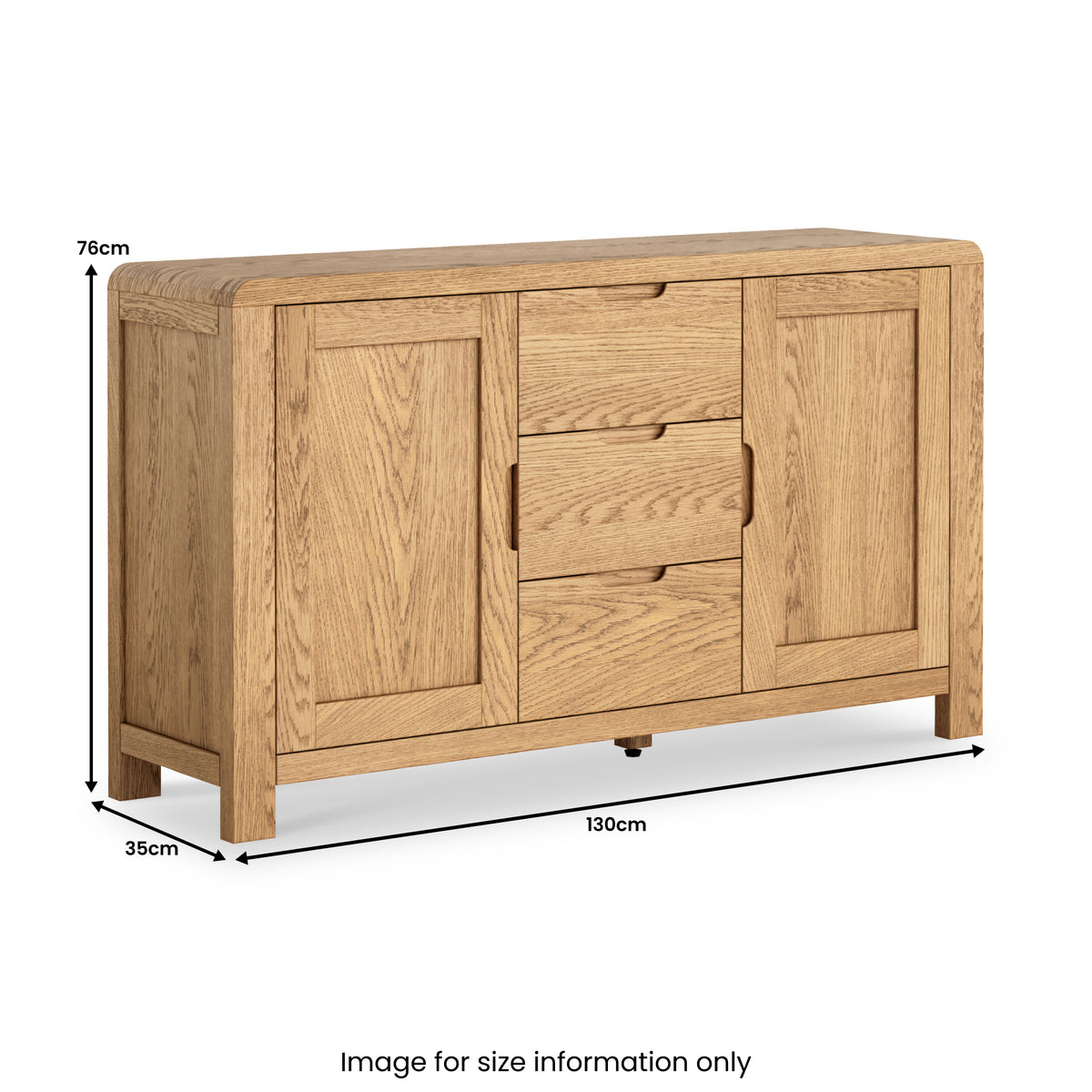 Penryn Oak Large Sideboard from Roseland Furniture