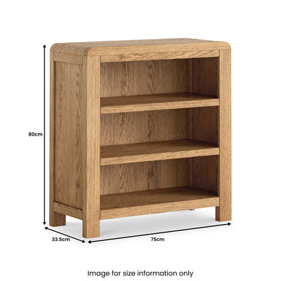 Penryn Oak Low Bookcase