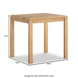 Penryn Oak 80cm Bistro Dining from Roseland Furniture