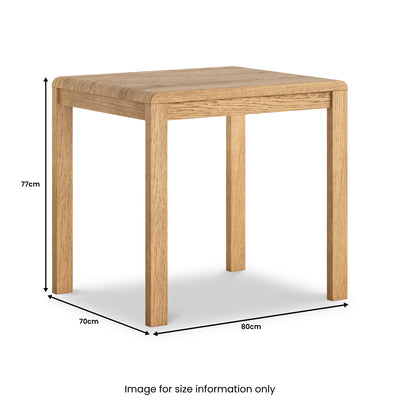 Penryn Oak 80cm Bistro Dining Table