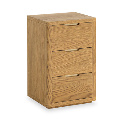 Mylor Oak 3 Drawer Bedside Table