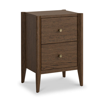 Cavell Oak 2 Drawer Bedside Table