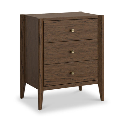 Cavell Oak 3 Drawer Bedside Table