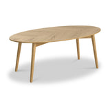 Flintham Oak Oval Coffee Table Dims from Roseland Furniture