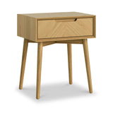 Flintham Oak 1 Drawer Side Table Dims from Roseland Furniture