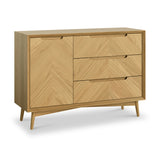 Flintham Oak Small Sideboard Dims from Roseland Furniture