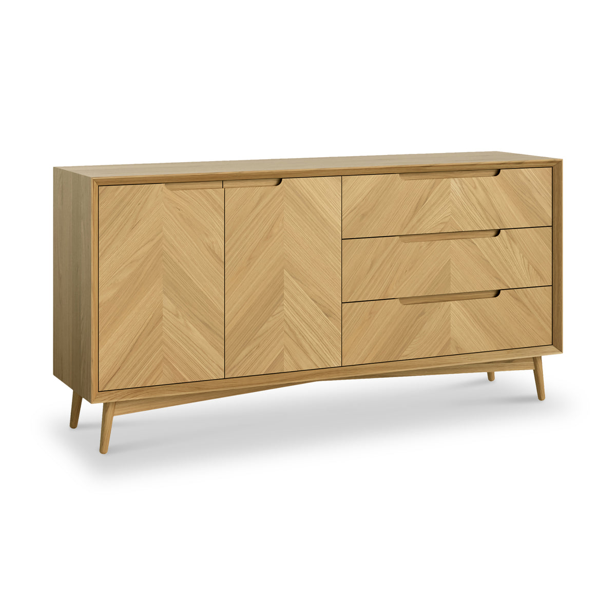 Flintham Oak Large Sideboard Dims from Roseland Furniture