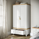 Farrow XL Double Wardrobe with Drawer from Roseland Furniture