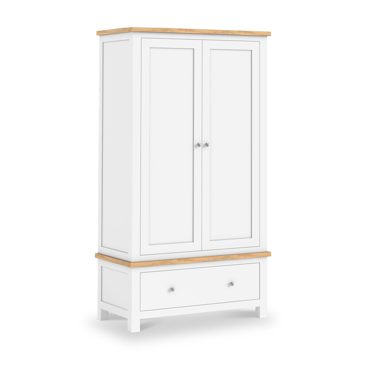 Farrow-XL-Double-Wardrobe-w-Drawer-white from Roseland Furniture