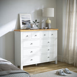 Farrow-4-over-6-drawer-chest-white  from Roseland Furniture