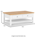 Farrow-XL-Coffee-Table-white from Roseland Furniture