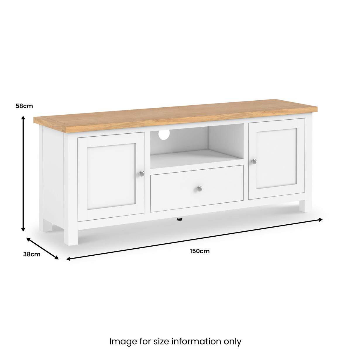 Farrow-XL-150cm-TV-Stand-white from Roseland Furniture