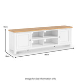 Farrow-XL-190cm-TV-Stand-white from Roseland Furniture