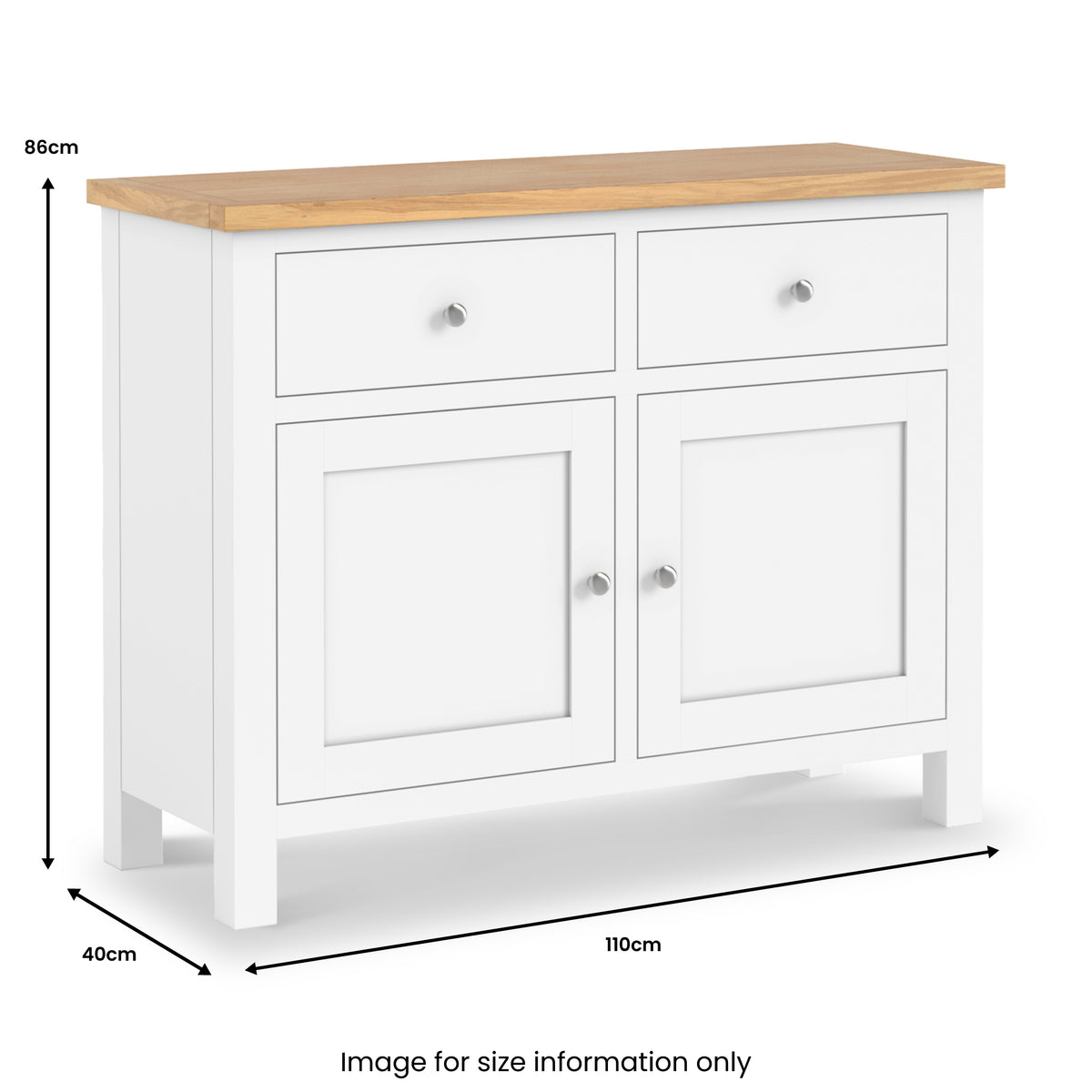 Farrow-XL-2-Door-2-Drawer-white from Roseland Furniture